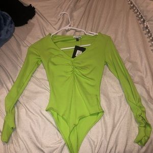 Fashion Nova bright green body suit